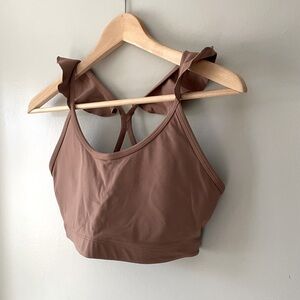 JoyLab ruffle strap sports bra - size XS
